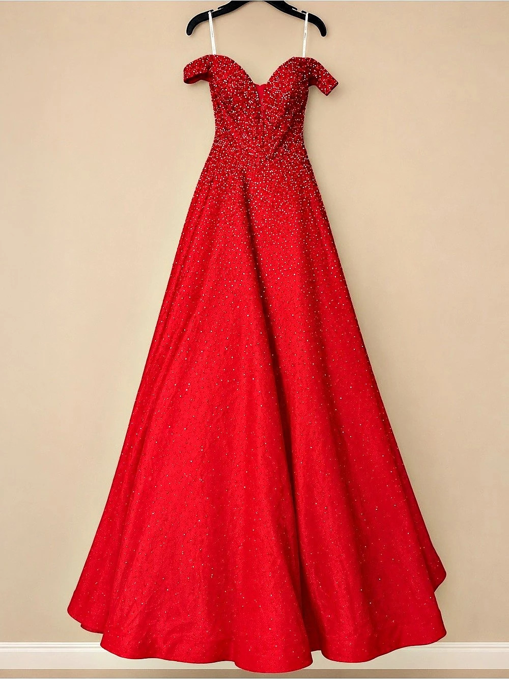 ellie wilde Red Sparkle Maxi Dress Size 00